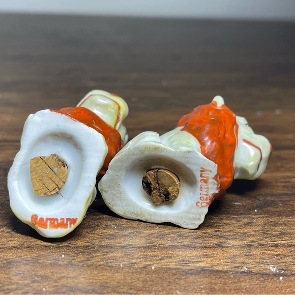 1930s Luster Porcelain Lion 1.5” Salt and Pepper Shaker Set Miniature Pre WW2 - Picture 5 of 5